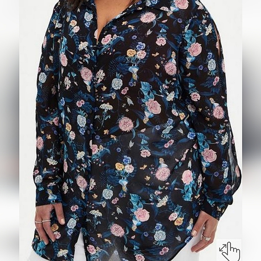 Torrid Alice In Wonderland Sheer Tunic